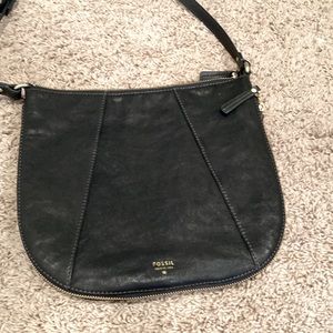 NWOT Fossil Crossbody pebble leather expandable bag